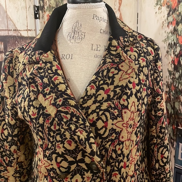 Free People Tapestry Long Coat, Multi, Size 6 - Picture 2 of 13